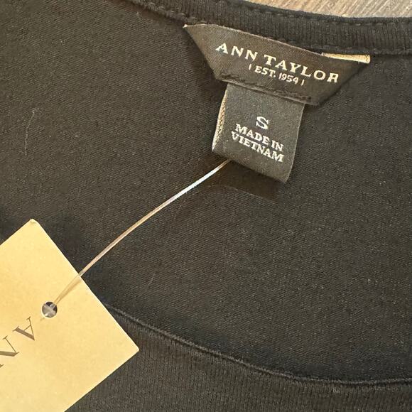 Ann Taylor Black Feather Fringe Tank Small NWT Flapper Gatsby Party Cocktail NYE - Picture 4 of 4